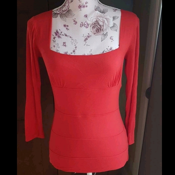 bebe long sleeve open back top M - Picture 5 of 5